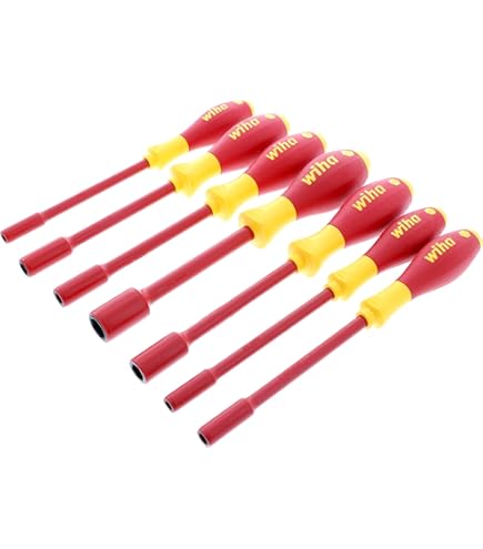 Amazon.com: Wiha 32292 Insulated Nut Driver Set, Inch, 1000 Volt